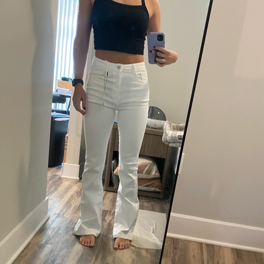 Zara NWT high rise flare jean
